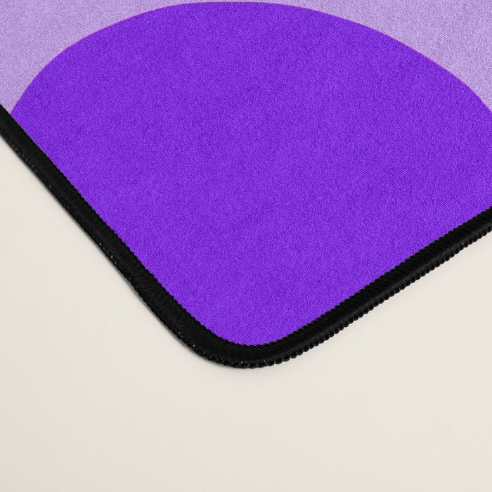  Purple Retro Flowers and Dark Blue Leaves on Light Lilac Pink Background #decor #society6 #buyart Desk Mat Gallery Image 4