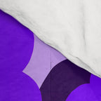  Purple Retro Flowers and Dark Blue Leaves on Light Lilac Pink Background #decor #society6 #buyart Comforter Gallery Image 4