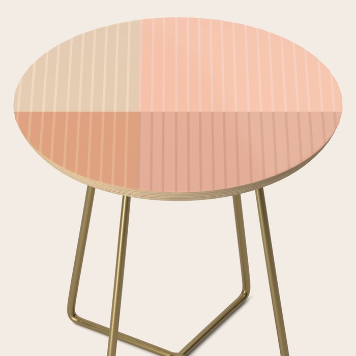 Color Block Line Abstract II Vintage Neutral Side Table Gallery Image 2