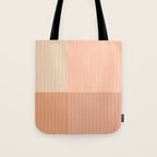 Color Block Line Abstract II Vintage Neutral Tote Bag Gallery Image 1