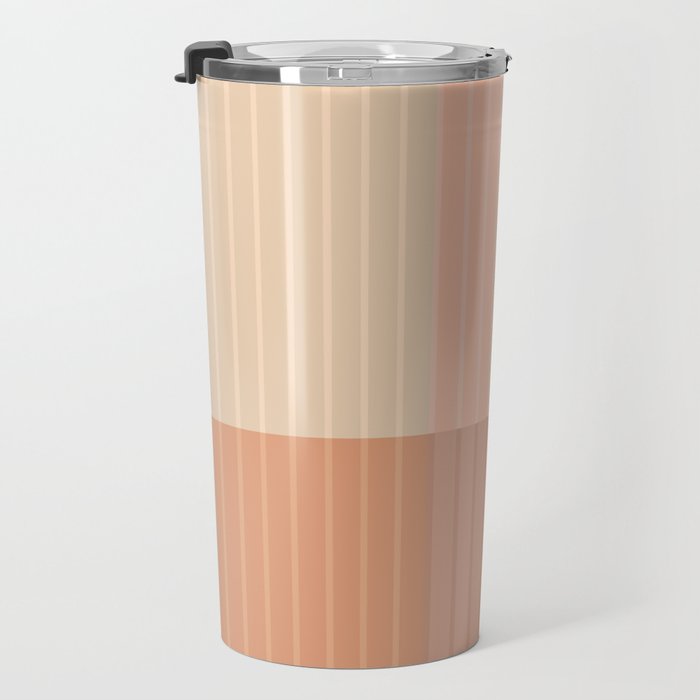 Color Block Line Abstract II Vintage Neutral Travel Mug Gallery Image 3