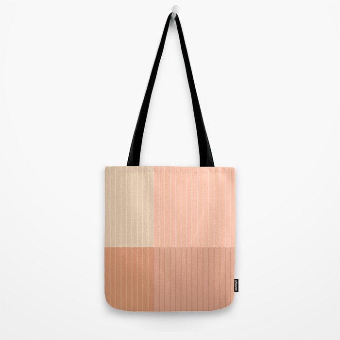 Color Block Line Abstract II Vintage Neutral Tote Bag Gallery Image 2