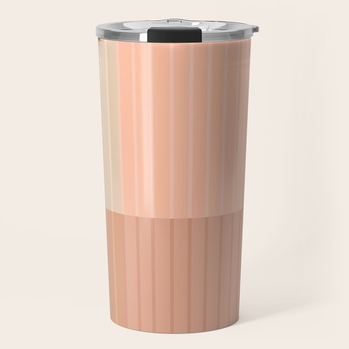 Color Block Line Abstract II Vintage Neutral Travel Mug Gallery Image 1