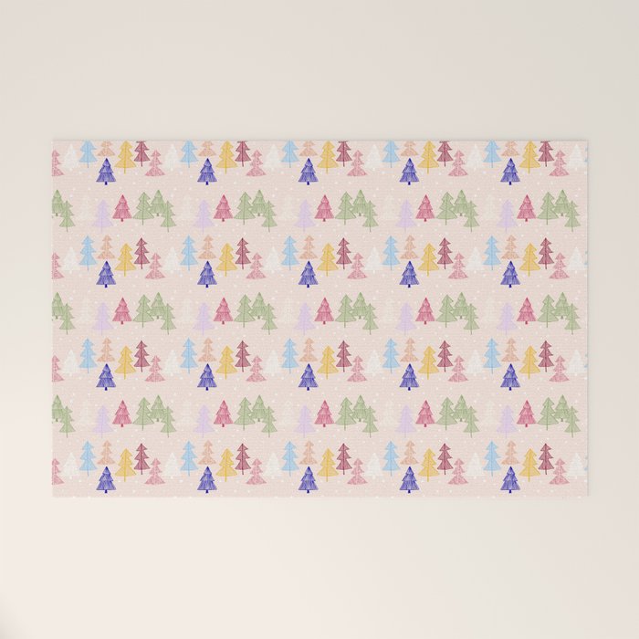 Xmas forrest pattern Welcome Mat Gallery Image 1