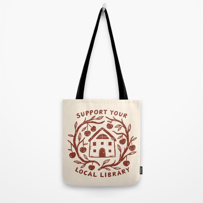 Support Your Local Library Tote Bag Gallery Image 2