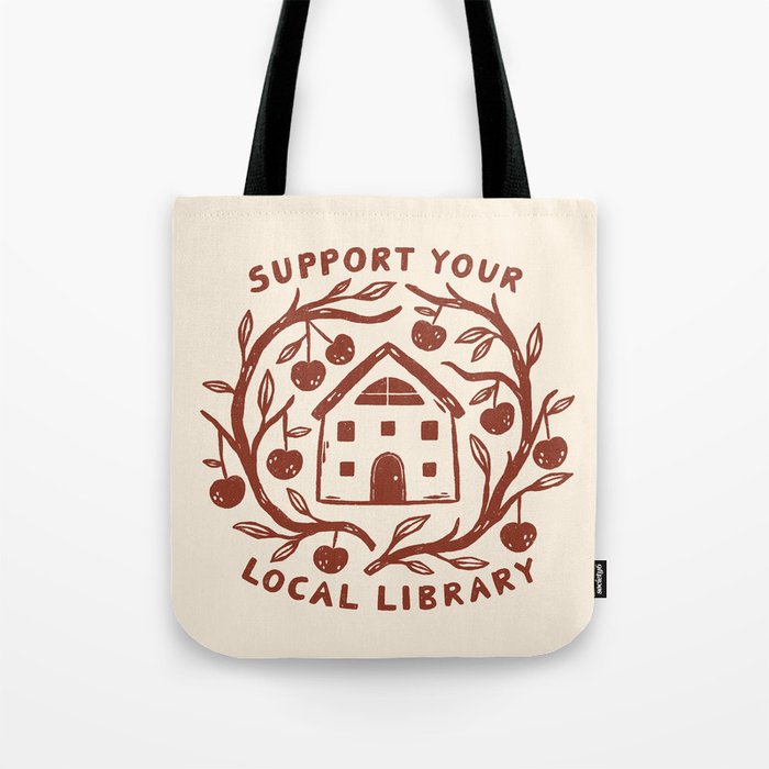 Support Your Local Library Tote Bag Gallery Image 1