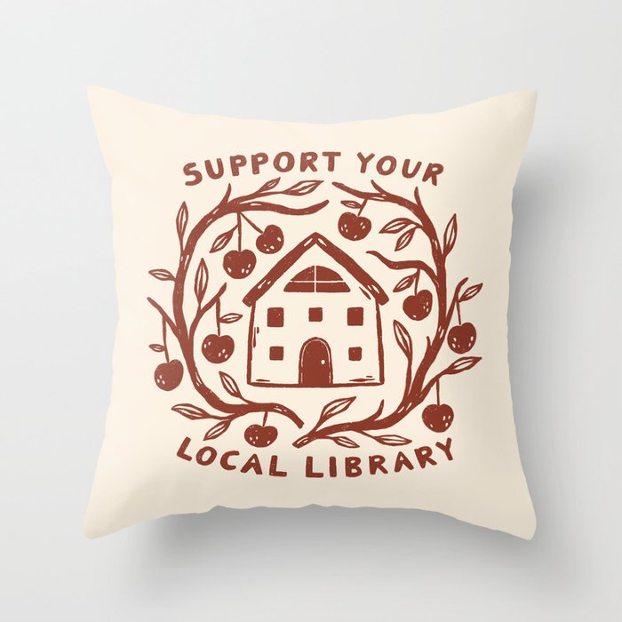 Support Your Local Library Throw Pillow Gallery Image 6
