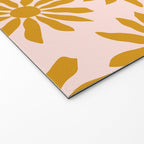 Gold Flowers on Pink Background - Pattern Welcome Mat Gallery Image 2