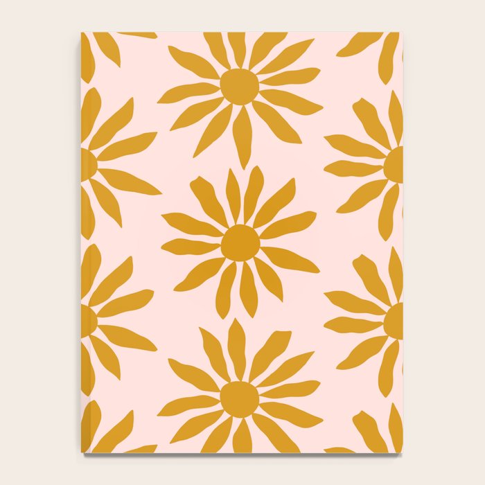 Gold Flowers on Pink Background - Pattern Notebook Gallery Image 4