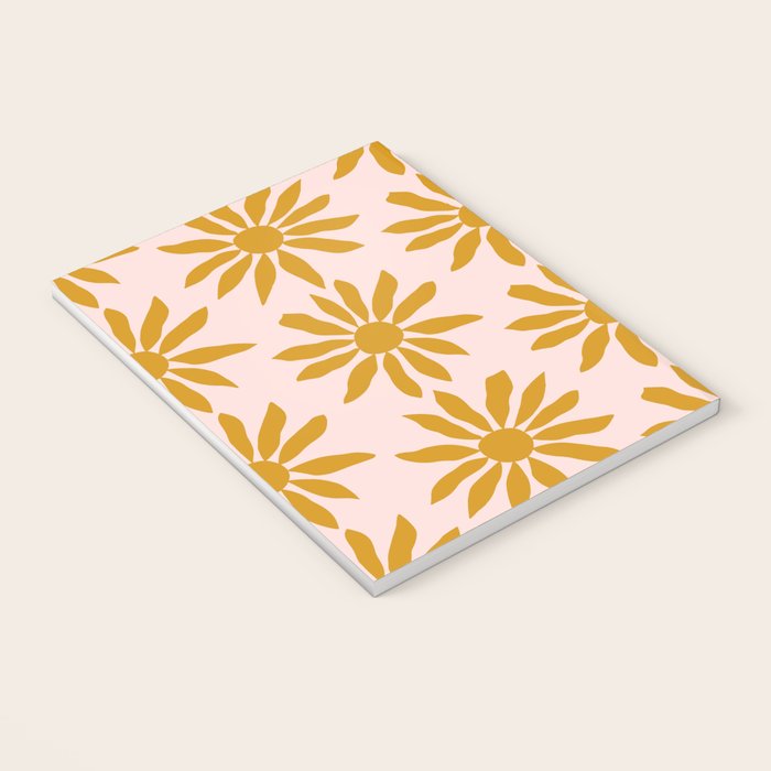 Gold Flowers on Pink Background - Pattern Notebook Gallery Image 3