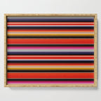 Orange Sarape Saltillo Serving Tray Gallery Image 1