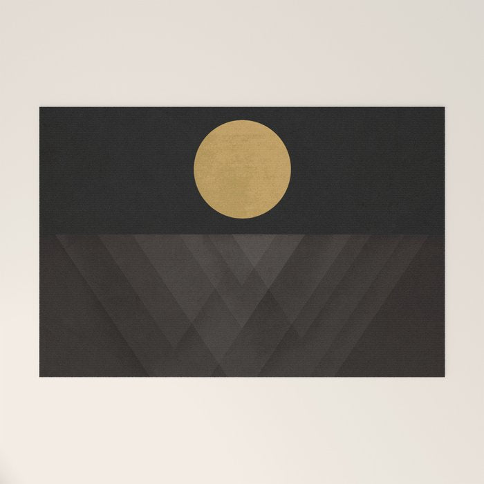 Moon Reflection on Quiet Ocean Welcome Mat Gallery Image 1