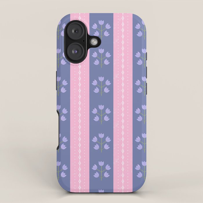 Vintage Folk Stripes iPhone Case Gallery Image 1