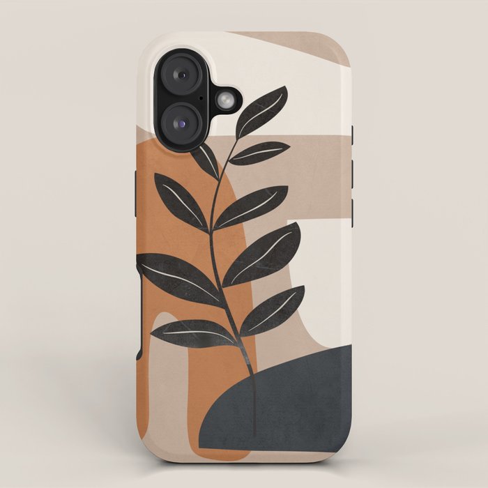 Modern Abstract Minimal Shapes Branches Art 8 iPhone Case Gallery Image 1