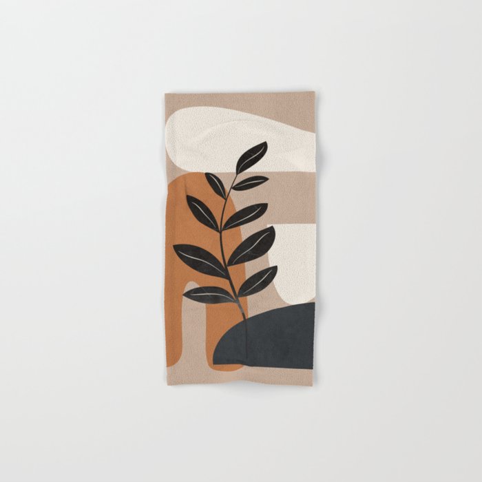 Modern Abstract Minimal Shapes Branches Art 8 Bath Towel Gallery Image 1
