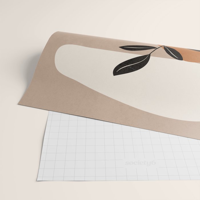 Modern Abstract Minimal Shapes Branches Art 8 Wrapping Paper Gallery Image 2