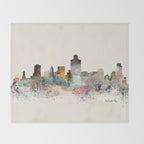 salt lake city skyline Throw Blanket Gallery Image 2