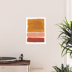 Rothko Minimalist Colorield Warm Earth Tone Yellow Ochre Clay Beige by Ejaaz Haniff Poster Gallery Image 2