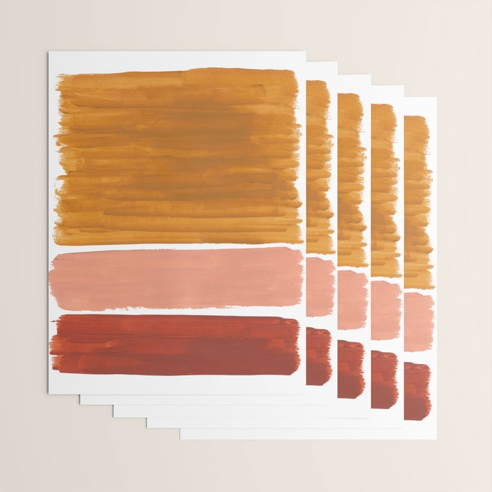 Rothko Minimalist Colorield Warm Earth Tone Yellow Ochre Clay Beige by Ejaaz Haniff Wrapping Paper Gallery Image 3