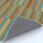 Mixed Stripes Pattern XX Retro Earthy Rug Gallery Image 4