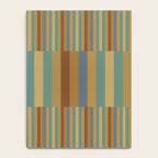 Mixed Stripes Pattern XX Retro Earthy Notebook Gallery Image 4