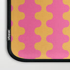 Pop Stripes Wavy Ogee A-Go-Go Pattern in Bright Pink and Yellow Laptop Sleeve Gallery Image 3
