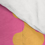 Pop Stripes Wavy Ogee A-Go-Go Pattern in Bright Pink and Yellow Comforter Gallery Image 4