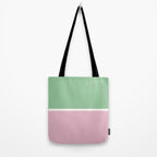 Color Block III Green Pink Tote Bag Gallery Image 2