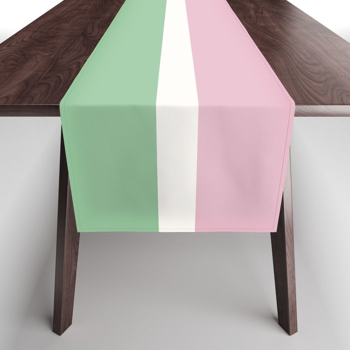 Color Block III Green Pink Table Runner Gallery Image 1