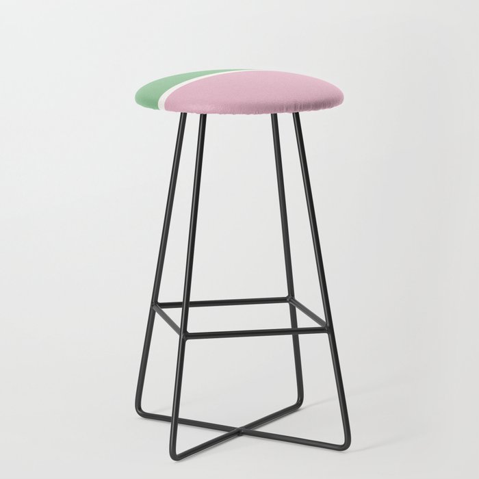 Color Block III Green Pink Stool Gallery Image 1