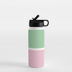 Color Block III Green Pink Water Bottle Gallery Image 1