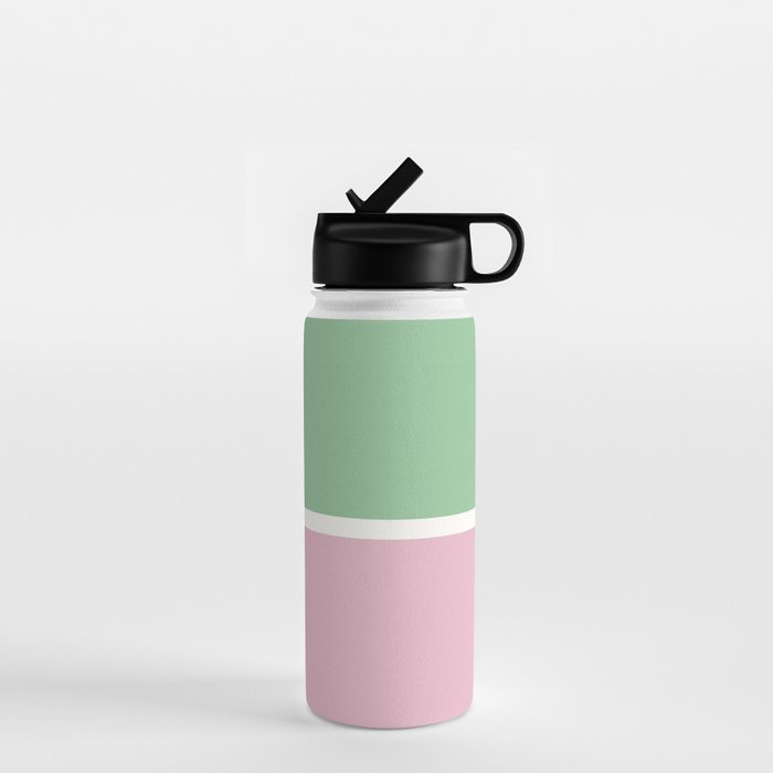 Color Block III Green Pink Water Bottle Gallery Image 1