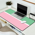 Color Block III Green Pink Desk Mat Gallery Image 2