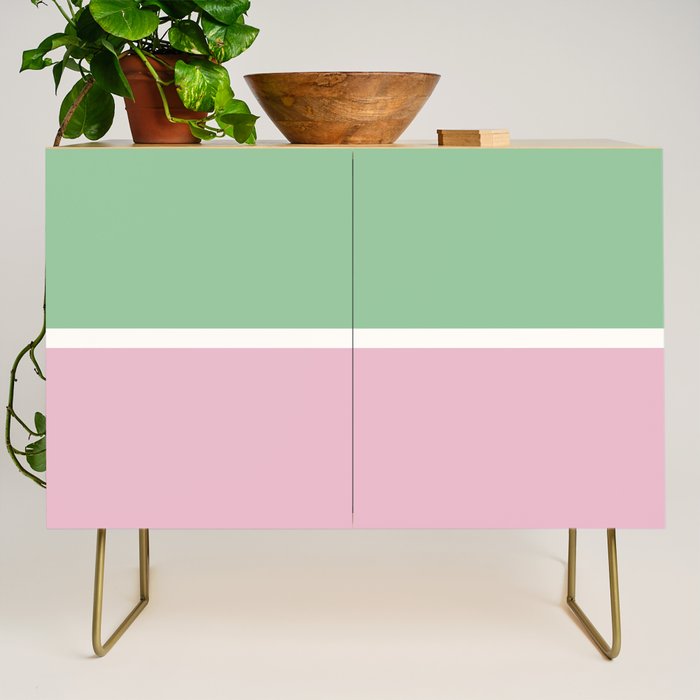 Color Block III Green Pink Credenza Gallery Image 1