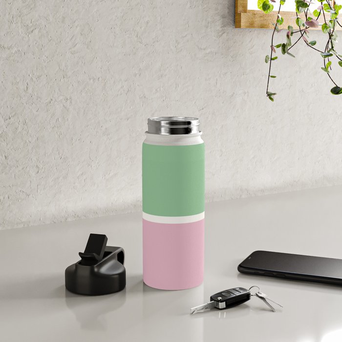 Color Block III Green Pink Water Bottle Gallery Image 4