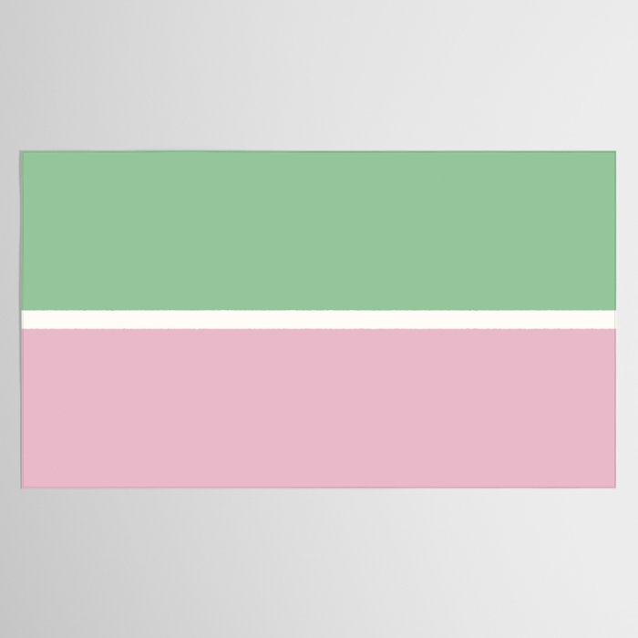 Color Block III Green Pink Tablecloth Gallery Image 2