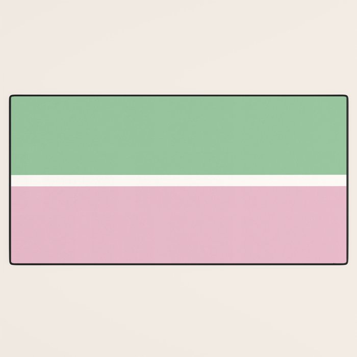 Color Block III Green Pink Desk Mat Gallery Image 3