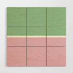 Color Block III Green Pink Wood Wall Art Gallery Image 1