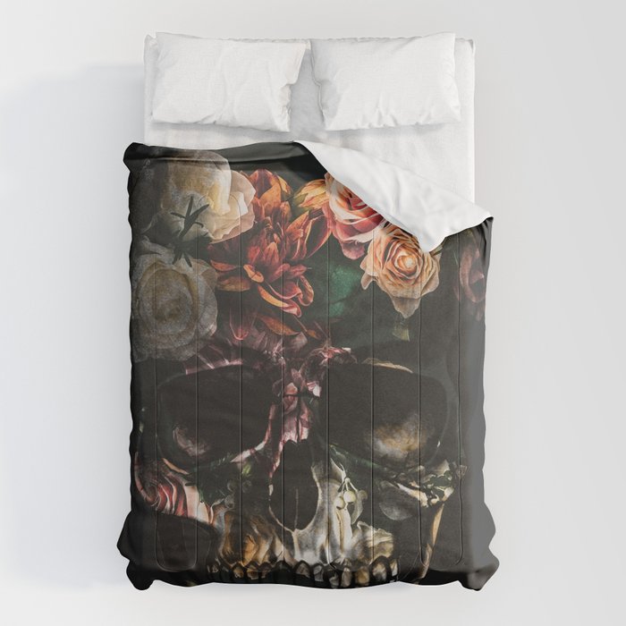 FLORAL SKULL Comforter Gallery Image 1