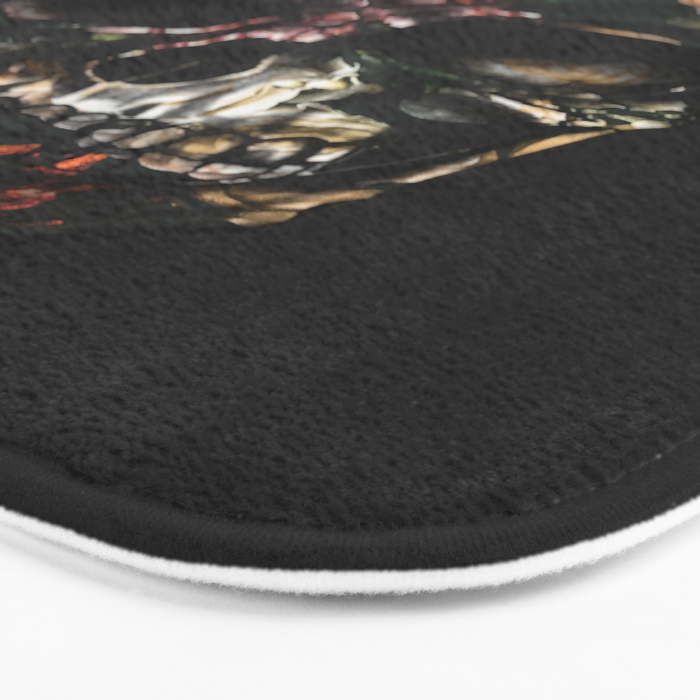 FLORAL SKULL Bath Mat Gallery Image 3