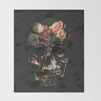 FLORAL SKULL Throw Blanket Gallery Image 2