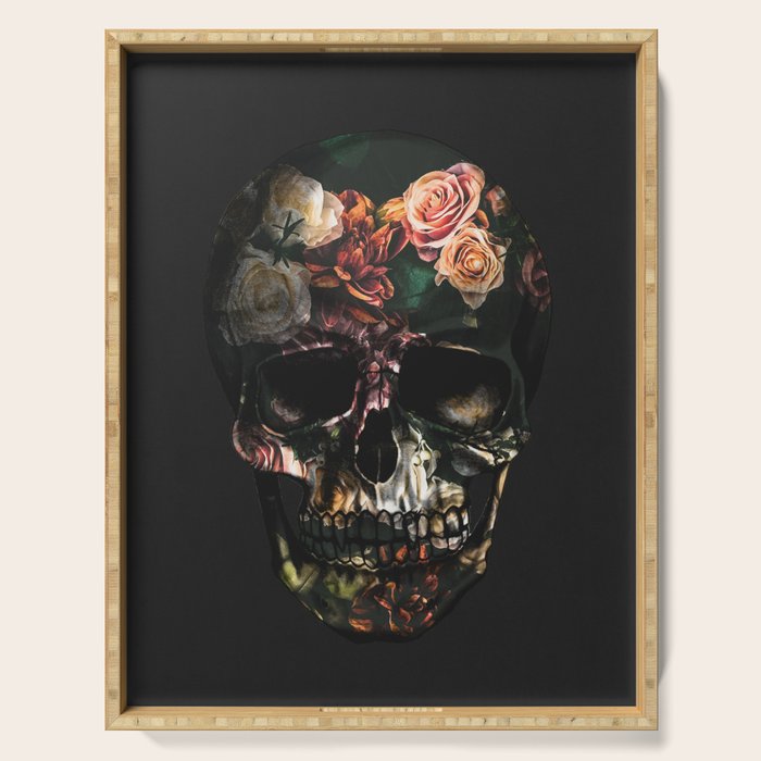FLORAL SKULL Serving Tray Gallery Image 1