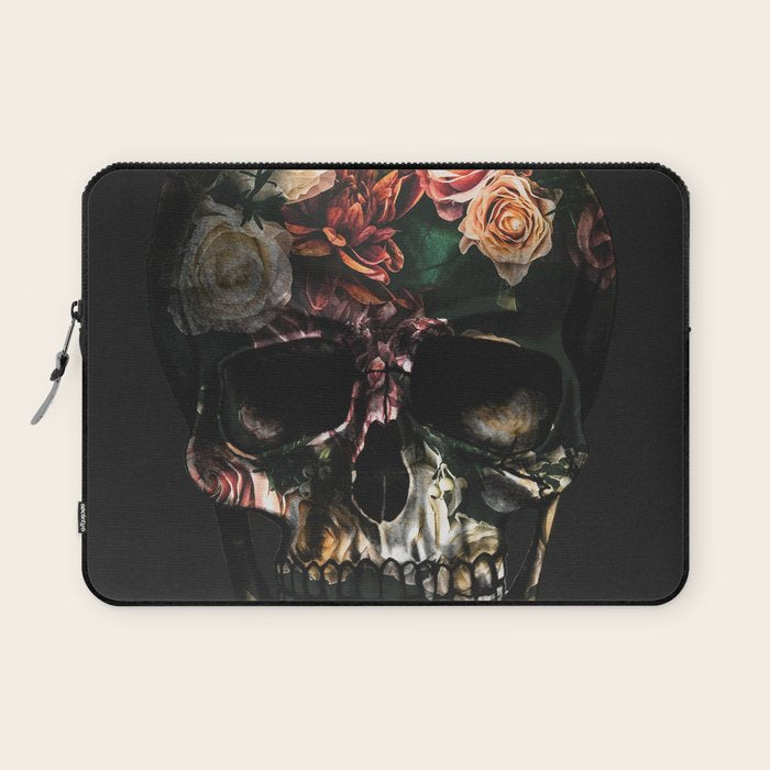 FLORAL SKULL Laptop Sleeve Gallery Image 1