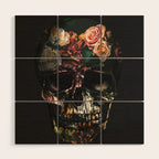 FLORAL SKULL Wood Wall Art Gallery Image 1
