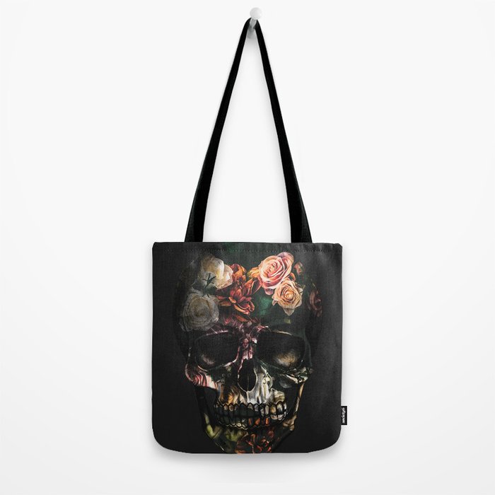 FLORAL SKULL Tote Bag Gallery Image 2