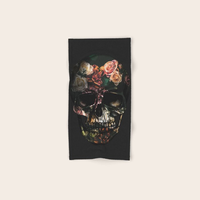 FLORAL SKULL Bath Towel Gallery Image 1