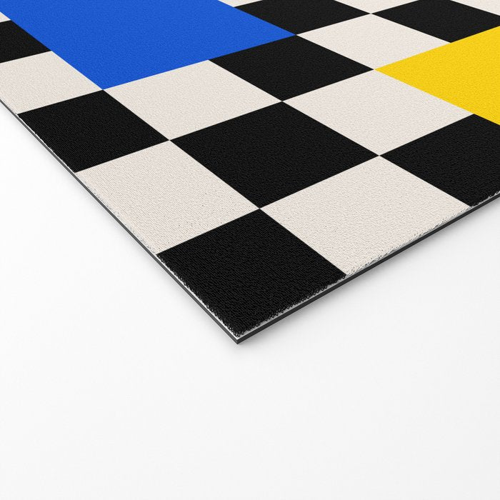 Patchwork: Bauhaus Check Edition Welcome Mat Gallery Image 2