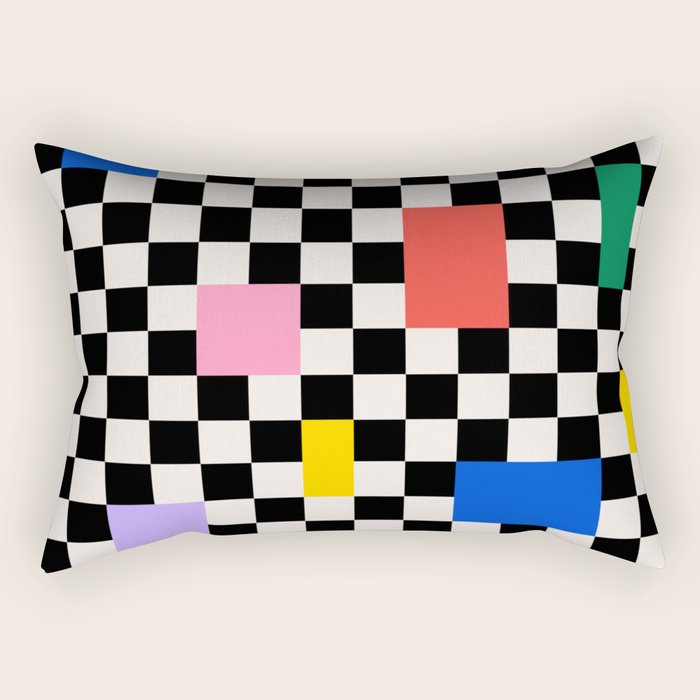 Patchwork: Bauhaus Check Edition Rectangular Pillow Gallery Image 1