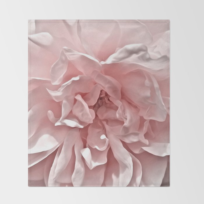 Pink Blush Rose Throw Blanket Gallery Image 2
