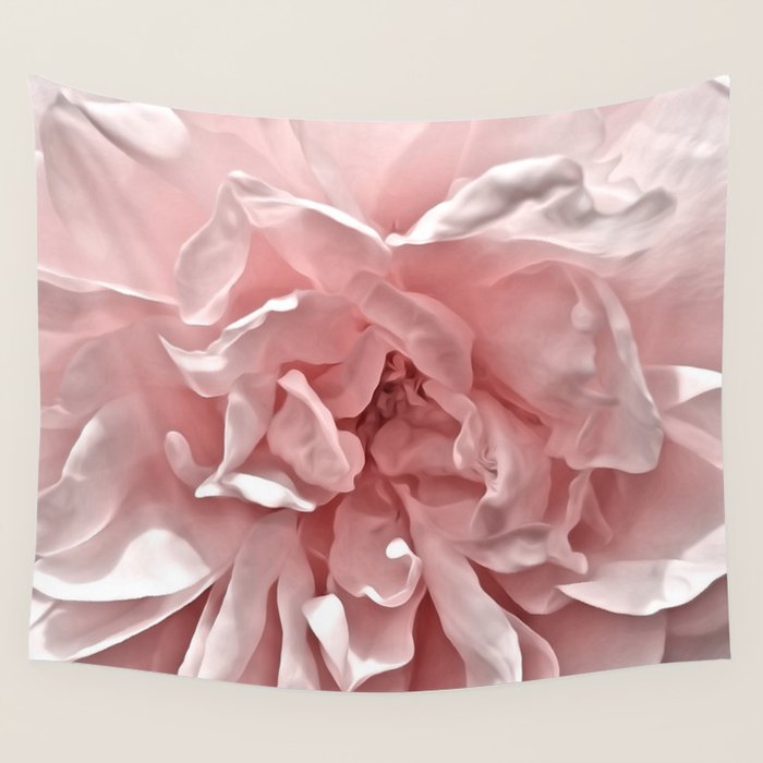 Pink Blush Rose Wall Tapestry Gallery Image 1